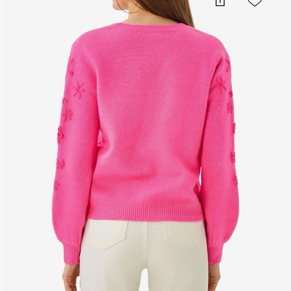 Lilly Pulitzer Alayna sweater. Garden party embroidery. Size medium - Picture 4 of 8